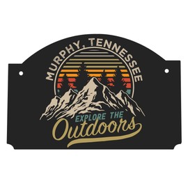 R and R Imports Murphy Tennessee Souvenir The Great Outdoors 9x6-Inch Wood Sign with String