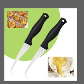 Corn Peeler,Corn Stripper Tool,Corn knife for corn removal,Corn Cutter,Corn Peeling Knife,Corn Scraper,Quick Corn Grain removal, Kitchen Multifunctional Knife（2Pcs）