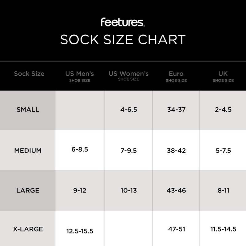 Feetures Womens Everyday Ultra Light Crew Sock (Small, Black)