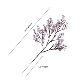 Mandy's 6 Bundles White Silk Babys Breath Artificial Fall Fake Flowers Gypsophila Bouquet 18.7" for Mother's Day Easter Home Kitchen Wedding Party Decorations Christmas Centerpiece (Vase not Include)