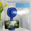DAMUROS Mini ventilatore portatile con nebulizzatore d'acqua, 6 velocità, display