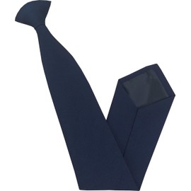 Great British Tie Club Men's Plain Navy Clip On Neck Tie