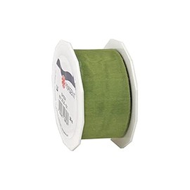 C.E. Pattberg Sheer Organza Ribbon Olive (Green), 27 Yards Gift Wrap Ribbon, 1 inch Width, Accessories for Decoration & Handicrafts, Decoration Ribbon for Presents, for Every Occasion