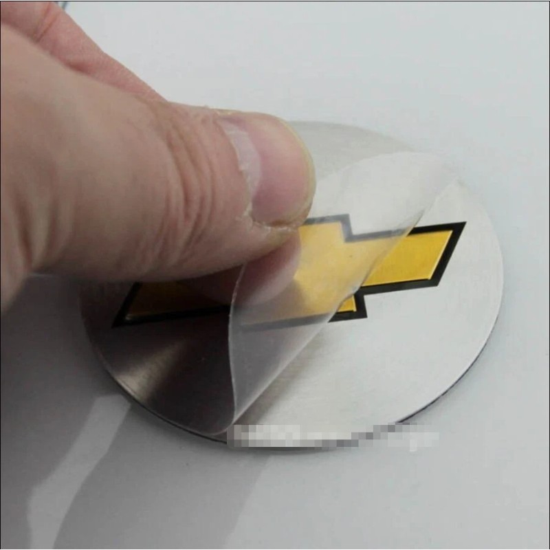 NONE 4 pcs NEW 56mm 2.2" SILVER Emblem Badge Sticker