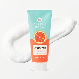 ORJENA Smile Day Cleansing Foam Grapefruit 180ml – Espuma Facial Iluminadora con Extracto de Toronja para Limpieza Suave y Piel Radiante