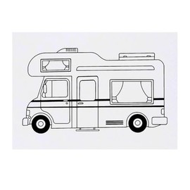 'Motorhome' Temporary Tattoo - Water Resistant, Skin-Safe, Non-Toxic Transfer (TO00084891)