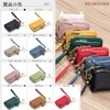 Bearneko Women's Mini Wallet, Coin Purse, Genuine Leather, L-Shaped Zipper,