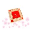KICHOUSE 1 Set Red Wooden Digital Flop Game Board Party