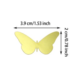 ONLYKXY 100pcs Butterfly Table Confetti Decor Glitter Butterfly Decoration for Birthday Wedding Theme Thanks Giving Party Valentine's Mother's Day Scatter Bless Confetti (Golden)