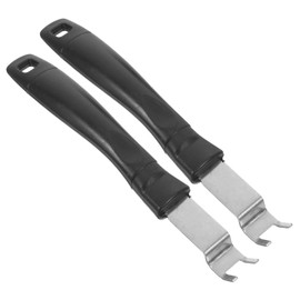 Sosoport 2pcs Grill Grate Lifter Tool with Comfortable Grip Durable Stainless Steel Design for Safe Handling of Hot Grates Outdoor Cooking and Grilling