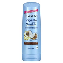 Jergens Wet Skin Body Moisturizer with Refreshing Oil, Coconut, 10 Oz, Pack of 2
