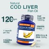 Cod Liver Oil 1000mg, 120 Softgels. EPA 80mg DHA 90mg.