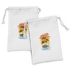 Ambesonne Beach Fabric Pouch Set of 2, Tropical Abstract Background