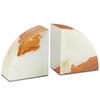 Modern Wedge Shaped Marble Bookends – Hand Carved, Polished Stone