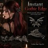 4PCS Gothic Hair Claw Clips, Spider Bat Skull Designs for
