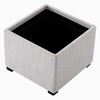 CHITA Storage Ottoman Cube with Tray Lid, Small Footstool with