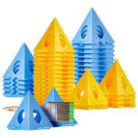 40pcs Painters Pyramids Stands, Paint Triangle Stands, Painting Pyramid for Cabinet & Doors Riser Support, Painter's Points, Mini Cones Cabinet Triangle Risers