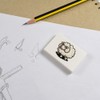 2 x 45mm 'Pixel Art Fluffy Sheep' Erasers/Rubbers (ER00040673)