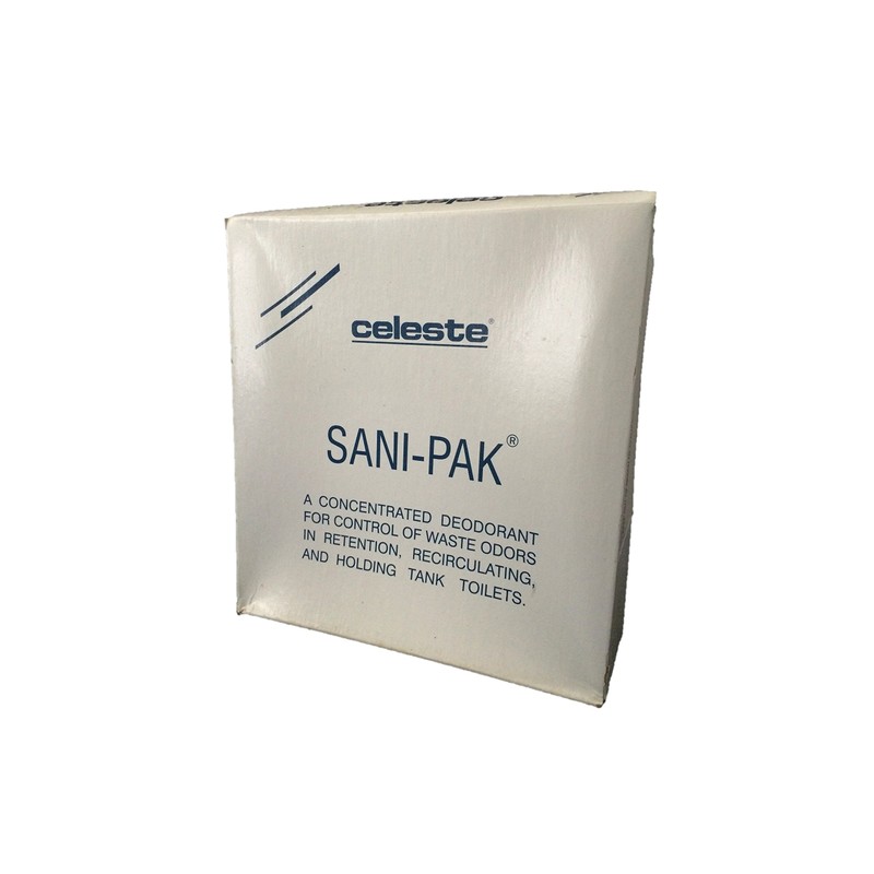Celeste Sani-Pak Aircraft Lavatory Chemical Toilet Deodorant Biodegradable Packets, 100ct