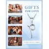 EUDORA Initial Necklace for Women, Sterling Silver P Letter Pendant