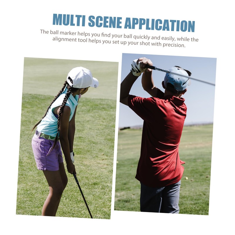 Mipcase 1Set Golf Ball Alignment Tool Reusable Ball Marker Liner