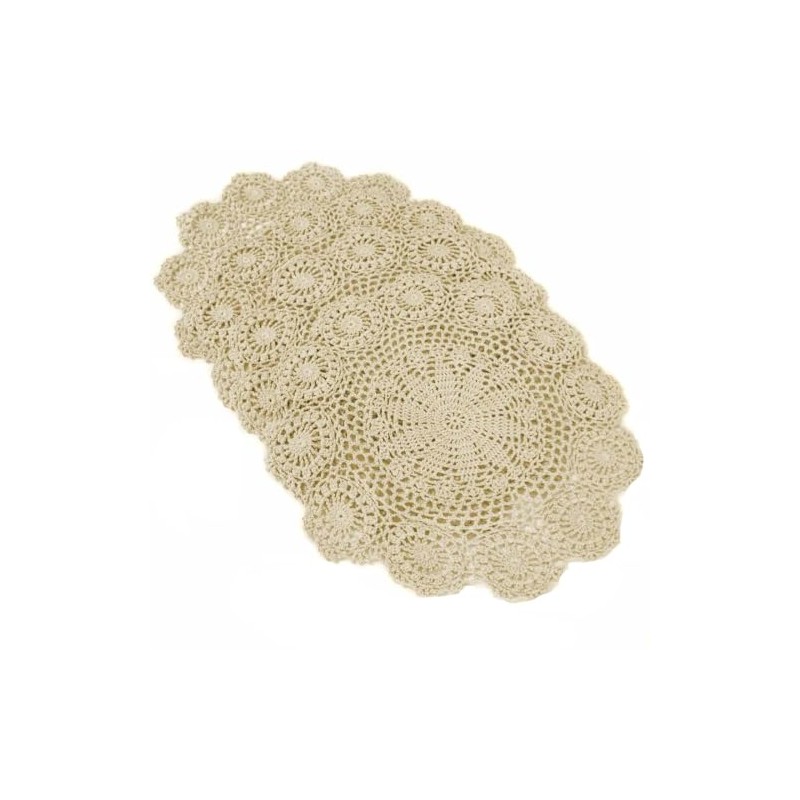 kilofly Handmade Crochet Round Cotton Lace Table Placemats Doilies Value