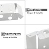 Waziaqoc 6PCS Blind Brackets, 2.5 Inch White Low Profile Box