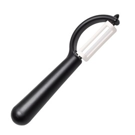 2–TECH Ceramic Peeler - Long blade, Black with Rotating Blade