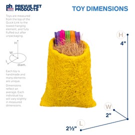 Prevue Pet Products Forage & Engage Tear-Riffic Coconut Fiber Bird Wood Stix Grab Bag Bird Toy 62387 Small