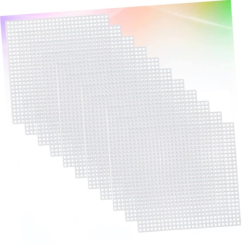 COHEALI DIY Cross-Stitch Mesh Sheets 30 Pcs Plastic Canvas Sheets