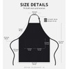 Syntus 4 Pack Chef Apron, Adjustable Bib Apron Waterdrop Resistant