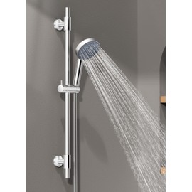 KES Handheld Shower Head 30-Inch Shower Slide Bar and 59-Inch Hose, 5-Function Adjustable Shower Head with Wall Mount Shower Slide Bar Set 18/8 Stainless Steel, Polished Finish F209S78-PS-C1