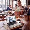 BVYA 13.3-14" Laptop Sleeve, PU Leather Laptop Case Compatible with