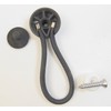 StayPut Bungee/Shock Cord Fastener, Black w/White Surface Attachment Knob &