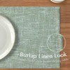 JINCHAN Burlap Textured Placemats Set of 4 Farmhouse Cloth Place