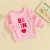 Baby Boy Girl Cute Long Sleeve Crew Neck Letters Heart