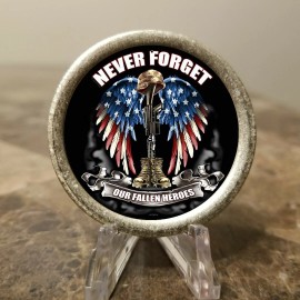 Never Forget Veterans Coin