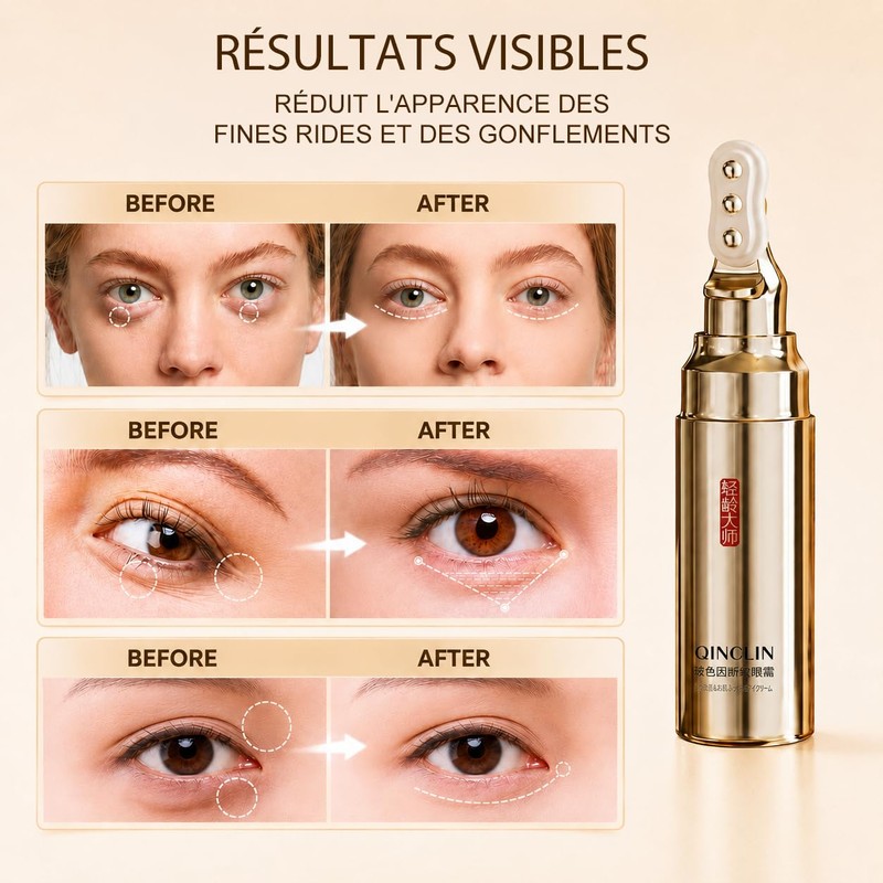 QINGLIN Anti-Wrinkle Caffeine Under Eye Creams for Puffiness and Bags