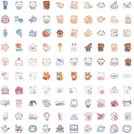 Cute Cartoon Bear Stickers, 100PCS Waterproof Vinyl Stickers for Water Bottles, Notebooks, Laptops, Phone Cases, Decorative Gifts for Teen Girls Kids