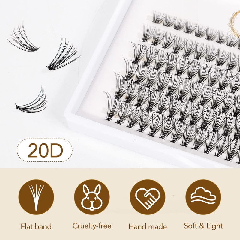 Individual Eyelashes for Eyelash Extension Cluster Eyelashes Individual False Eyelashes