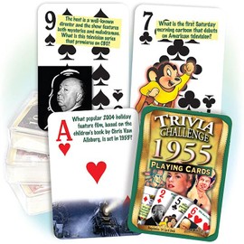 Flickback 1955 Trivia Playing Cards: 65th Birthday