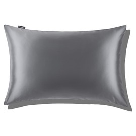 Mulberry Silk Pillowcase for Hair and Skin: 22 Momme Both Sides 100% Pure Silk Pillow Case with Hidden Zipper - Natural Hypoallergenic Pillow Cover for Cooling Sleep 1 Pack 50 x 75 cm Dark Gray