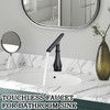Touchless Bathroom Faucet, Matte Black Smart Motion Sensor Bathroom Sink
