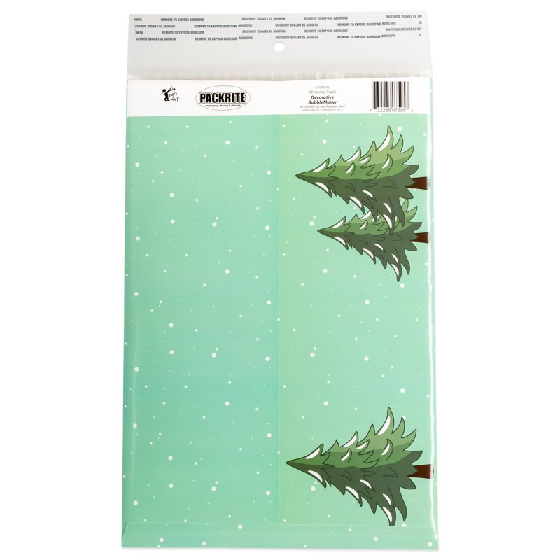 PackRite Holiday Bubble Mailers Christmas Padded Envelopes Self-Sealing Decorative Mailing