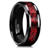 King Will Dragon 8mm Red & Black Celtic Dragon Tungsten