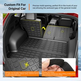 powoq Floor Mat Compatible with 2022 2023 2024 2025 2026 Hyundai Tucson Trunk Mat Backrest Mat TPE Cargo Liner Replacement for 2022-2026 Hyundai Tucson Accessories