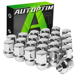 AUTOPTIM M14x1.5 OEM Lug Nuts - Replacement for 1999-2023 Chevy Silverado 1500, 2001-2023 Tahoe, 2009-2023 Traverse, 2015-2023 Colorado, 2012-2023 Suburban, 24 PCS Factory Closed End Lug Nut