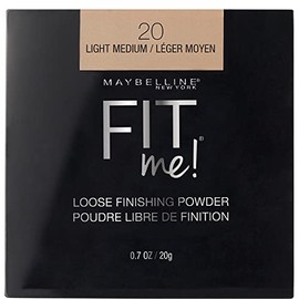 MAYBELLINE - Polvo de acabado suelto Fit Me, ligero, mediano, 0.7 oz