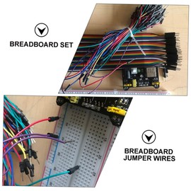 Operitacx Breadboard Starter Kit Power Supply Module 65cm Jumper Wires for Schools