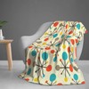 Mid Century Modern Atomic Retro Blanket, Soft Blankets Flannel Bed